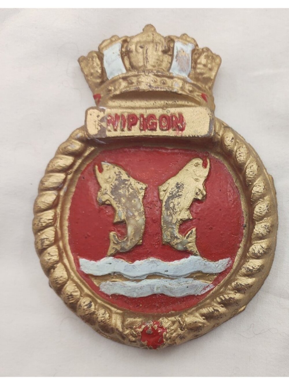 HMCS Nipigon (Wipigon) Royal Canadian Navy Ship Crest Plaque